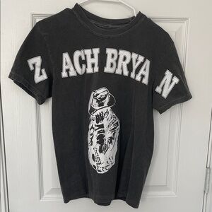 Zach Bryan Burn Burn Burn Tour Shirt Size Small Grey Concert Promo Merch